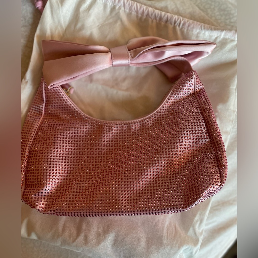 Stoney Clover Lane Bow Pink Sparkle Bow Handle Bag